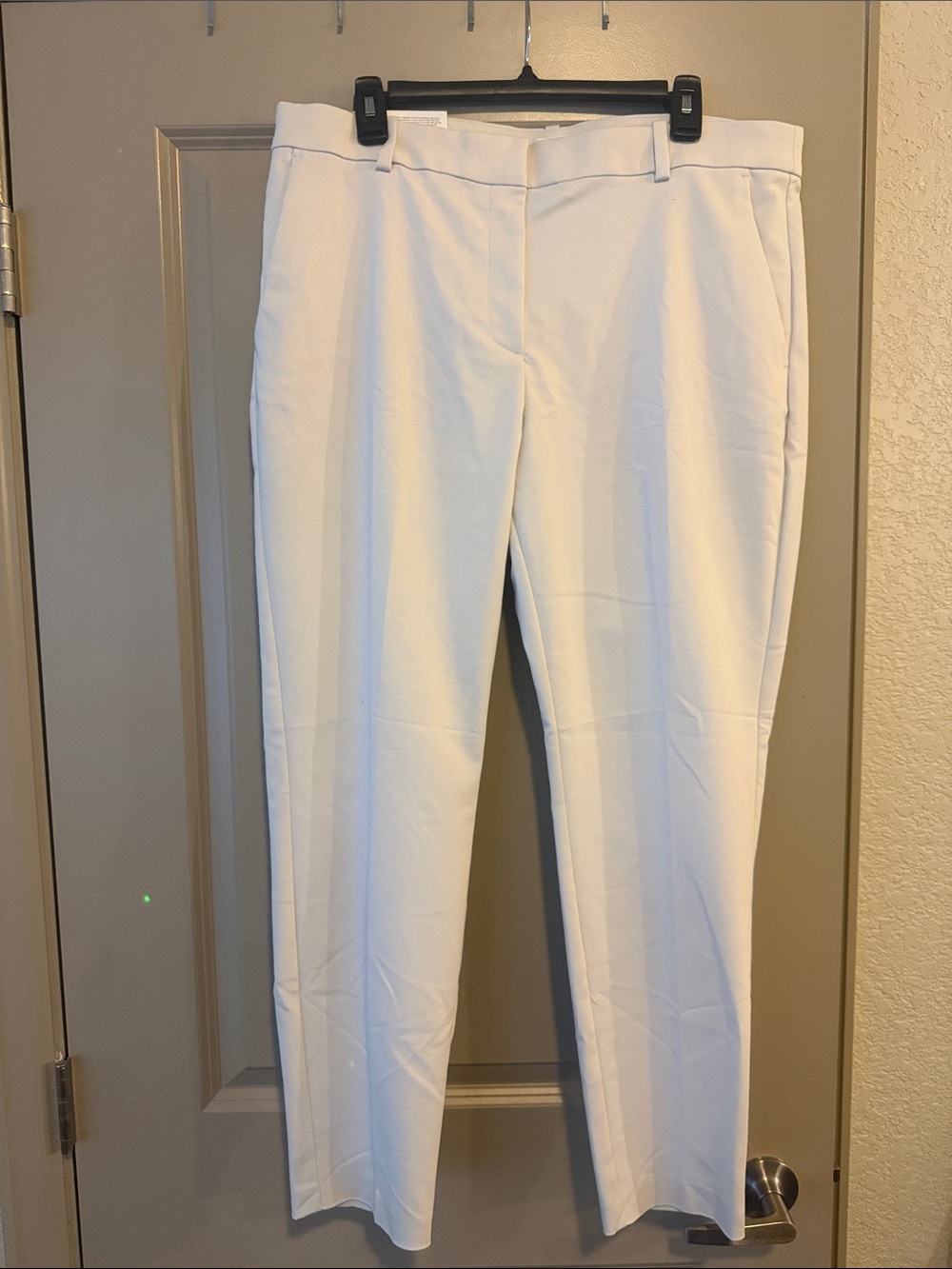 H&M Cream Ankle Length Straight-Leg Dress Pants